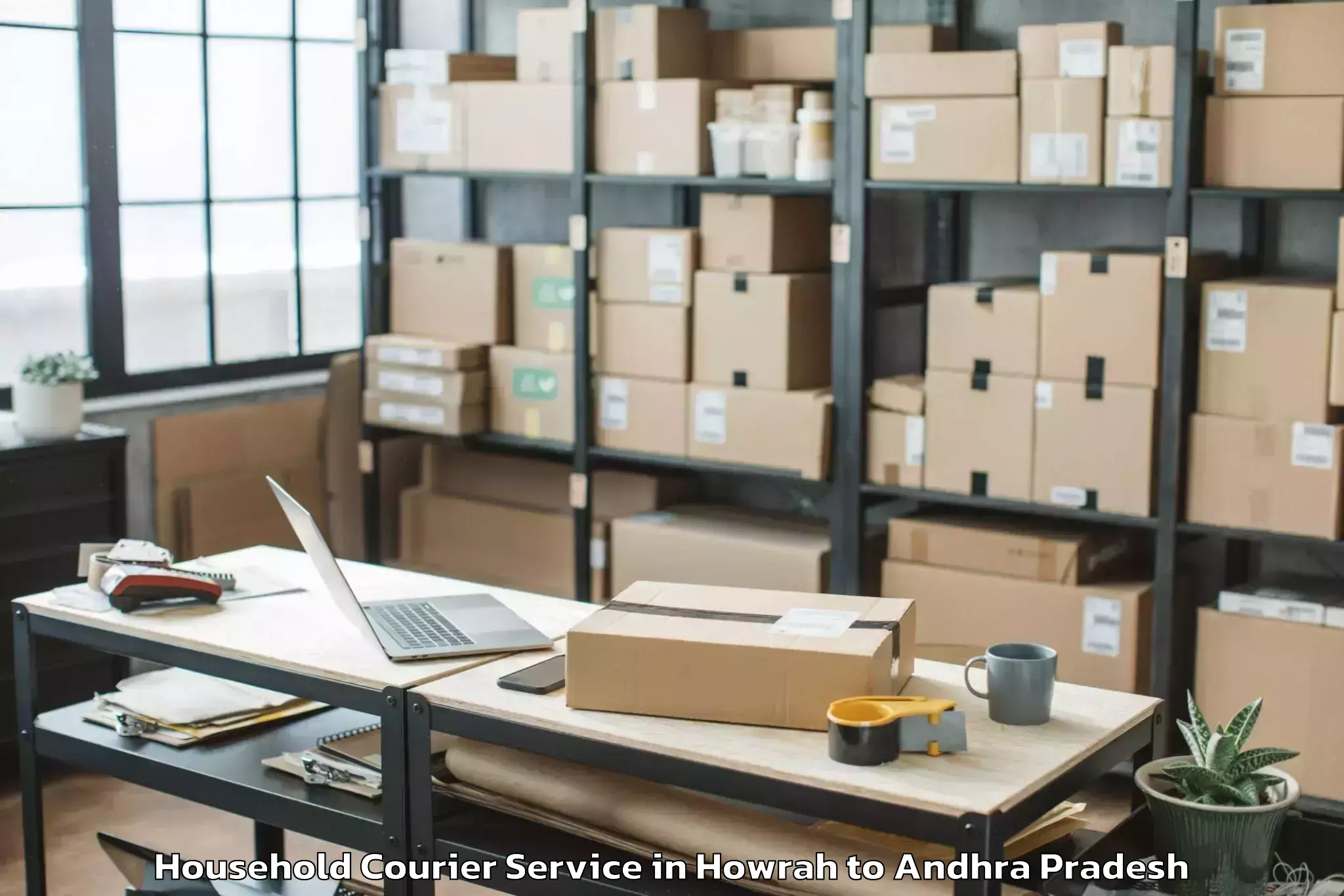 Professional Howrah to Maddipadu Household Courier